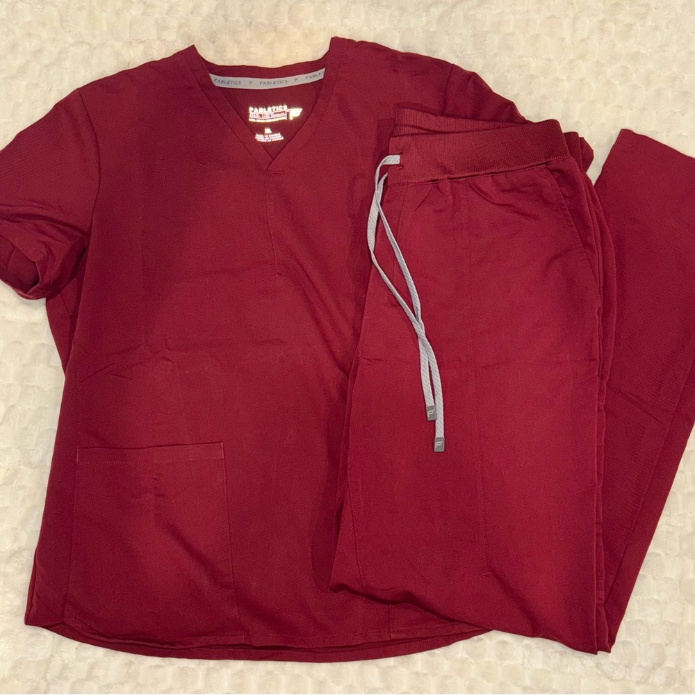 Maroon Scrub Set